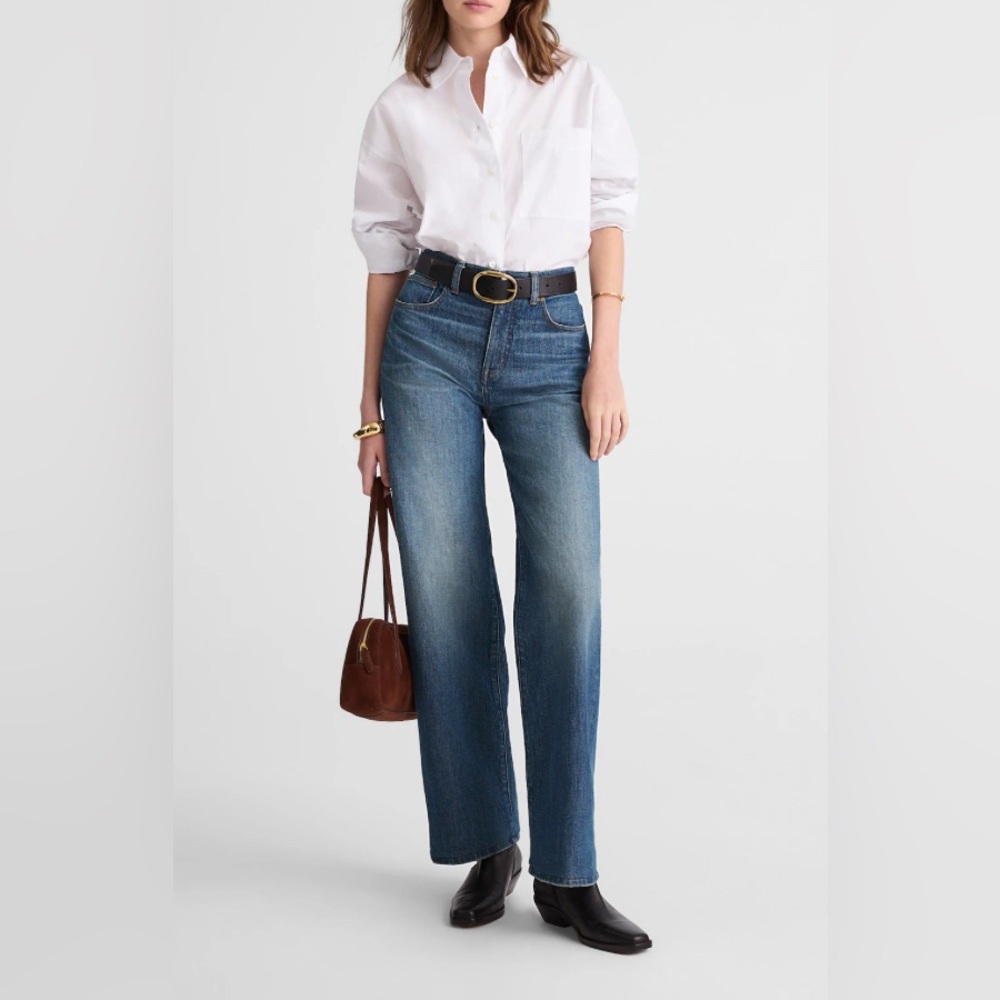 NWT Madewell The Perfect Vintage Wide-Leg Jean SoftDrape 27
